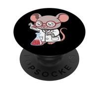 Simpatico design a forma di topo nerd PopSockets PopGrip Adesivo