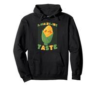 Simpatico Design A-Maize-ING Gusto Corn Pun Foodie Felpa con Cappuccio