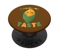 Simpatico design A-MAIZE-ING Gusto Corn Pun Foodie PopSockets PopGrip Adesivo
