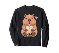 Simpatico Design Boba Capybara Kawaii Bubble Tea Felpa