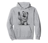 Simpatico Design Chow Chow Dog Che alza la Zampa Felpa con Cappuccio