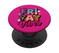 Simpatico design colorato Friyay Vibes per le celebrazioni del venerdì del fine settimana PopSockets PopGrip Adesivo
