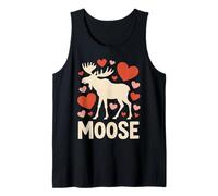 Simpatico Design con Alce Romantica, Arte Animale del Bosco Canotta