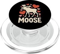 Simpatico design con alce romantica, arte animale del bosco PopSockets PopGrip per MagSafe