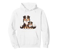 Simpatico Design con Cane da Pastore Australiano e Cucciolo Felpa con Cappuccio