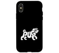 Simpatico design con carlino per gli amanti dei cani Custodia per iPhone X/XS