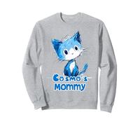 Simpatico design con gatto blu per mamma cosmo Felpa