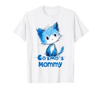 Simpatico design con gatto blu per mamma cosmo Maglietta