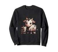 Simpatico Design con Mucca e Vitello da Fattoria Felpa