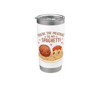 Simpatico design con polpette di spaghetti Bicchiere termico in acciaio inox doppia parete