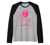 Simpatico Design da Giardinaggio a Forma di Cuore, per Coltivare Un Domani più Sano Maglia con Maniche Raglan
