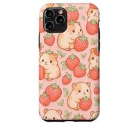 Simpatico design kawaii con fragole e porcellini d'India Custodia per iPhone 11 Pro