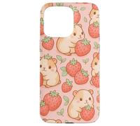 Simpatico design kawaii con fragole e porcellini d'India Custodia per iPhone 15 Pro Max