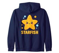 Simpatico Design Kawaii con Stelle Marine e Creature oceaniche per Bambini Felpa con Cappuccio