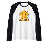 Simpatico Design Kawaii con Stelle Marine e Creature oceaniche per Bambini Maglia con Maniche Raglan