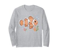 Simpatico Design Patchwork con Pesci Pagliaccio Maglia a Manica