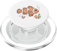 Simpatico design patchwork con pesci pagliaccio PopSockets PopGrip per MagSafe