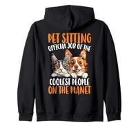 Simpatico design per cani e gatti seduti per animali domestici Felpa con Cappuccio