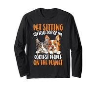 Simpatico design per cani e gatti seduti per animali domestici Maglia a Manica