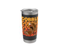 Simpatico design per il giorno del Ringraziamento, unisex, divertente tacchino Bicchiere termico in acciaio inox doppia parete