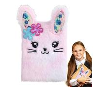 Simpatico diario morbido per bambini, diario di scrittura per bambini, copertina morbida in peluche, diario di Natale per bambini, diario di compleanno, 11 x 8,5 x 5 cm, per Natale, compleanno