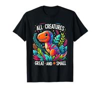 Simpatico Dinosauro all Creatures Great And Small per Bambini e Bambini Maglietta