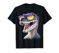 Simpatico Dinosauro Che Indossa Occhiali da Maglietta