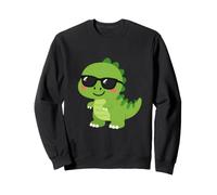 Simpatico Dinosauro con Occhiali da Sole Dino Lover Felpa