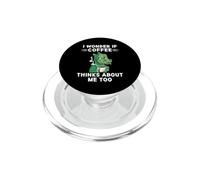 Simpatico dinosauro Kawaii Mi chiedo se il caffè pensa anche a me PopSockets PopGrip per MagSafe