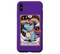 Simpatico dinosauro LGBTQ+- L'arte dei tarocchi del guardiano dell'orgoglio per alleato Custodia per iPhone XS Max