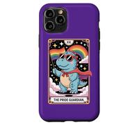 Simpatico dinosauro LGBTQ+- L'arte dei tarocchi del guardiano dell'orgoglio per alleato Custodia per iPhone 11 Pro