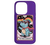 Simpatico dinosauro LGBTQ+- L'arte dei tarocchi del guardiano dell'orgoglio per alleato Custodia per iPhone 14 Pro