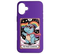 Simpatico dinosauro LGBTQ+- L'arte dei tarocchi del guardiano dell'orgoglio per alleato Custodia per iPhone 16 Plus