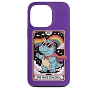 Simpatico dinosauro LGBTQ+- L'arte dei tarocchi del guardiano dell'orgoglio per alleato Custodia per iPhone 13 Pro