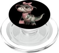 Simpatico dinosauro retrò stile divertente Dino design per bambini PopSockets PopGrip per MagSafe