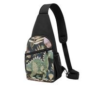 Simpatico dinosauro stampato borsa a tracolla per uomo e donna, borsa a tracolla per attività all'aperto, escursioni, zaini sportivi