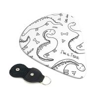 Simpatico dinosauro stampato plettri per chitarra 6 pezzi plettro per chitarra acustica elettrica plettro per basso chitarra acustica elettrica ukulele sottile medio spessore set 0,46 mm