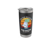 Simpatico dinosauro vintage Sono la ragione per cui il caffè è finito Bicchiere termico in acciaio inox doppia parete