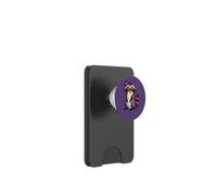 Simpatico disegno di procione viola stravagante arte animale per la natura PopSockets PopWallet per MagSafe