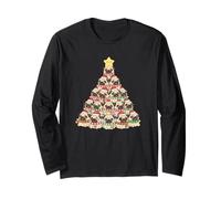 Simpatico Disegno di Un Carlino Natalizio con Cane Maglia a Manica