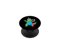 Simpatico disegno divertente alligatore coccodrillo amante uomo donna PopSockets PopGrip Adesivo