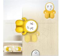 Simpatico dispositivo di sicurezza in silicone per porta, dispositivo anti-sbattimento per bambini e animali domestici, adorabile fermo per prevenire lesioni alle dita, accessorio per la sicurezza