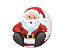 Simpatico distintivo rotondo con Babbo Natale, design in latta resistente con stampa su un solo lato, perfetto per regali personalizzati e decorazione di abbigliamento, Misura unica