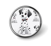 Simpatico distintivo rotondo dalmata carino smalto spilla spilla spilla personalizzata abbigliamento decorazione unisex porta badge cappelli borse camicie decorazione