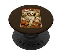 simpatico divertente cane Havanese cane zampa cibo giocattolo PopSockets PopGrip Adesivo