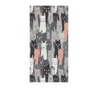 Simpatico divertente motivo gatti grigi coperture per porta d'ingresso banner per porta di benvenuto grande sfondo divertente banner decorazioni per appendere interni ed esterni e buoni regali di