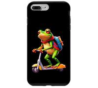 Simpatico divertente rana verde che guida uno scooter regalo per adulti e bambini Custodia per iPhone 7 Plus/8 Plus