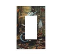 Simpatico drago libro di lettura stravagante foresta interruttore luce piastra da parete copertura piastra frontale singolo bilanciere 1 banda decoratore presa coperture per la casa cucina camera