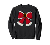 Simpatico e Accogliente Maglione Natalizio Modello Coquette Bow Babbo Natale Felpa