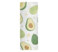Simpatico e cartone animato verde avocado tappetino da yoga antiscivolo per uomo stampato, antiscivolo, asciugamano antiscivolo per yoga e borsa tapete para ejercicio 180,3 x 66 cm